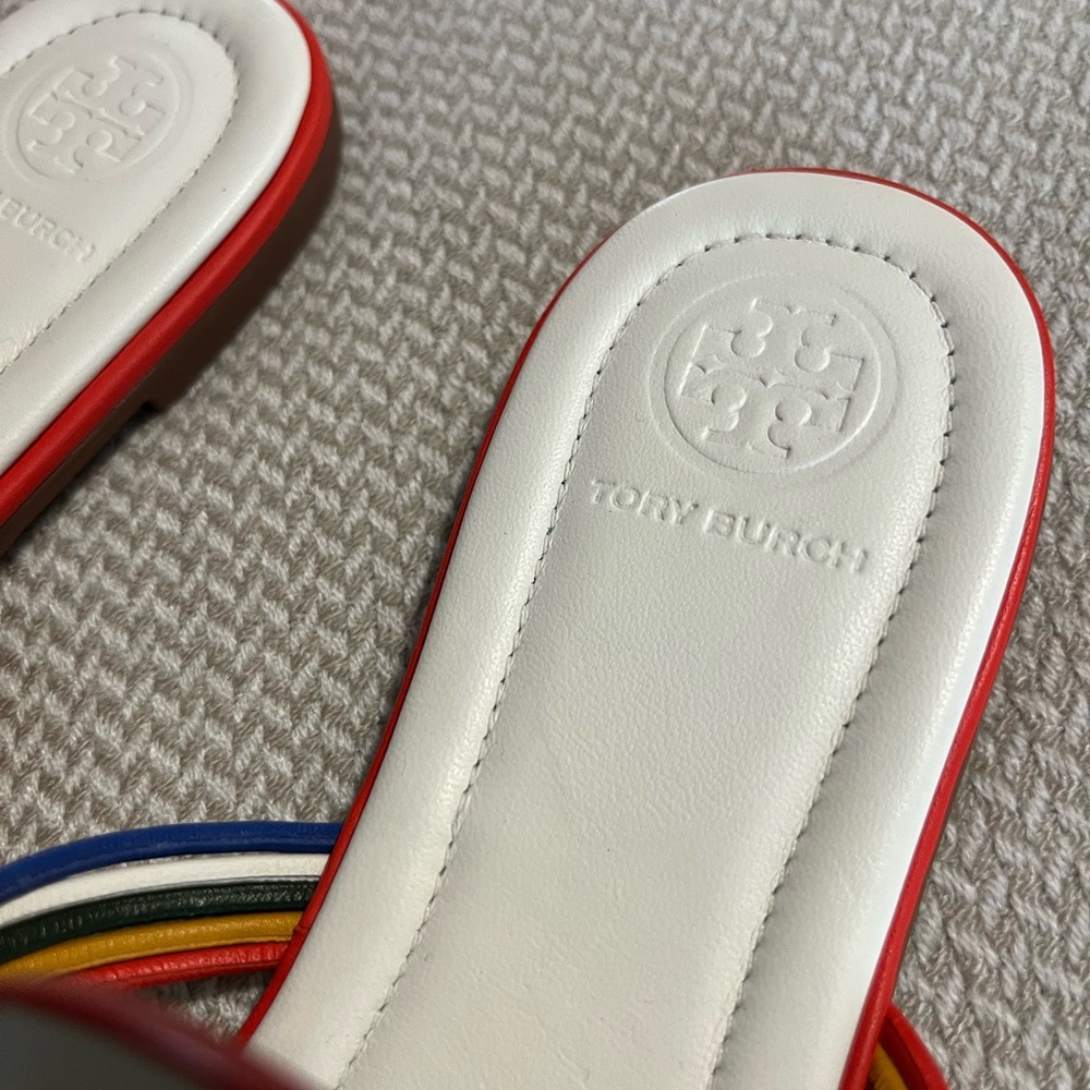 Tory Burch Mignon Miller Logo Sandals Size 6 - Picture 6 of 9